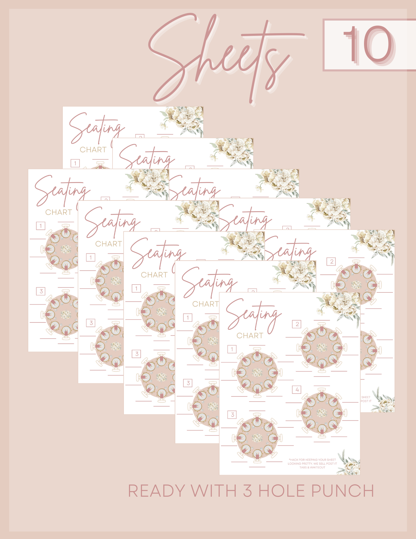 Round Seating Chart Sheets
