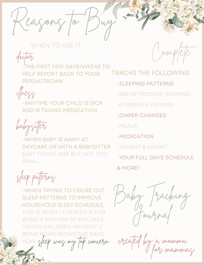 Baby Tracking Journal